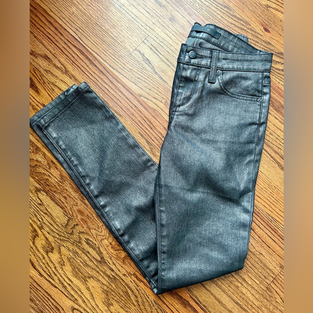 Joe’s Jeans Shimmer Charcoal Gray Mid Rise Skinny Jeans